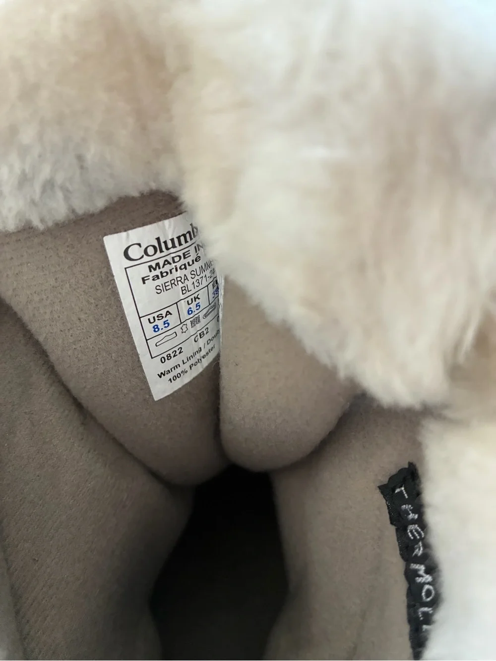 Columbia Brown and White Insulated Winter Lace-Up Boots